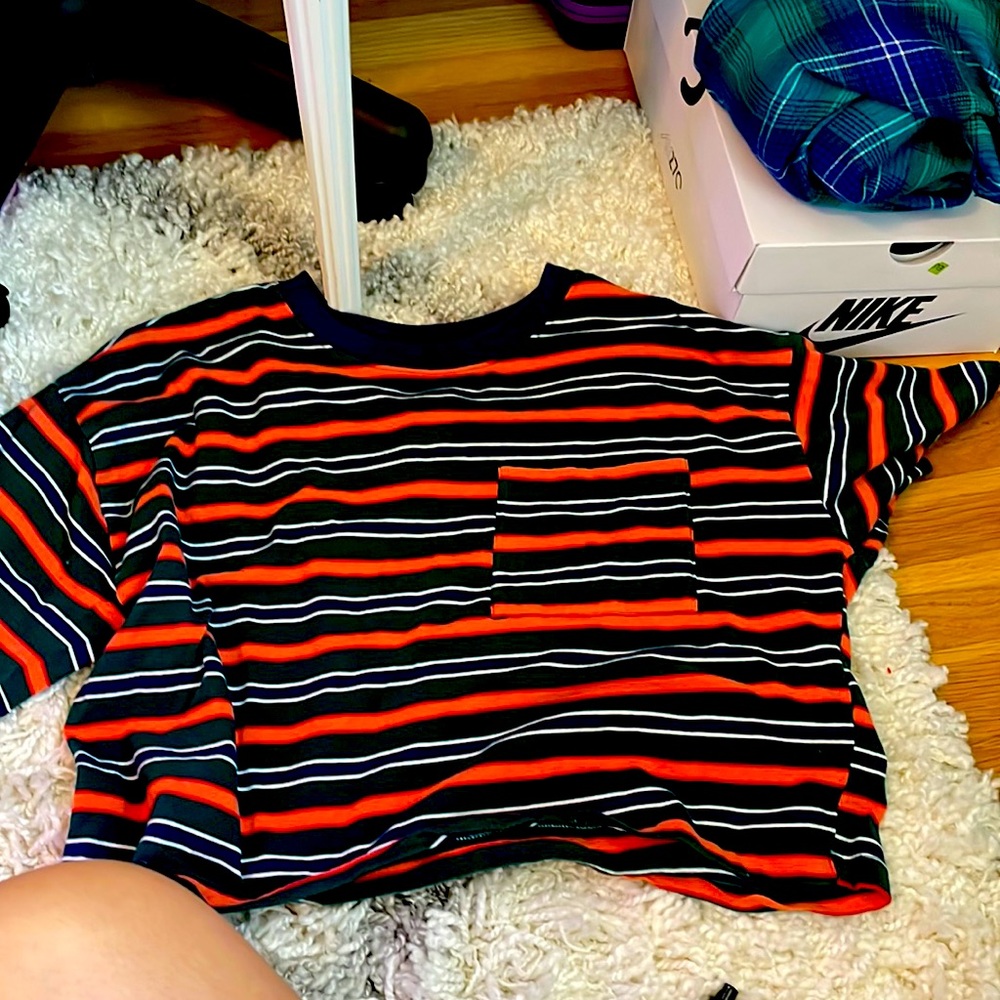 Cropped striped T